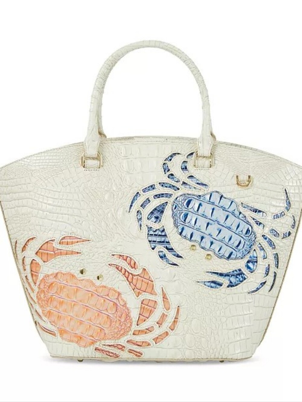 RARE BRAHMIN JEANNE TOTE BAG - COCONUT MILK GULF STREAM COLLECTION